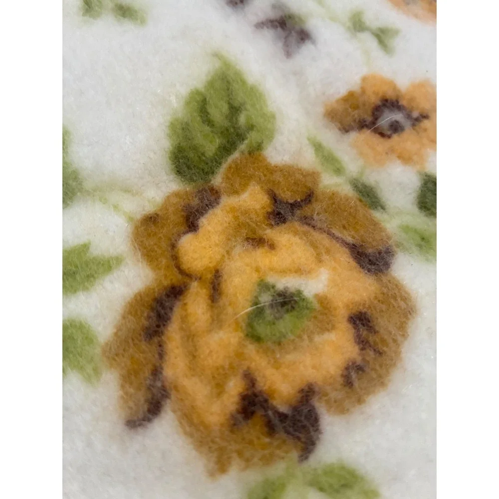 Cannon Monticello Vintage Summer Day Thermal Blanket Yellow Floral Butterfly
